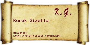 Kurek Gizella névjegykártya