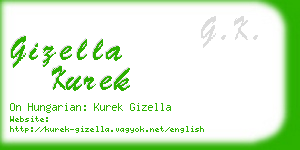 gizella kurek business card